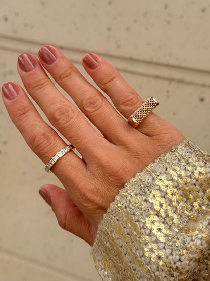 Passy Eternity Ring - Princess Cut Bezel Set