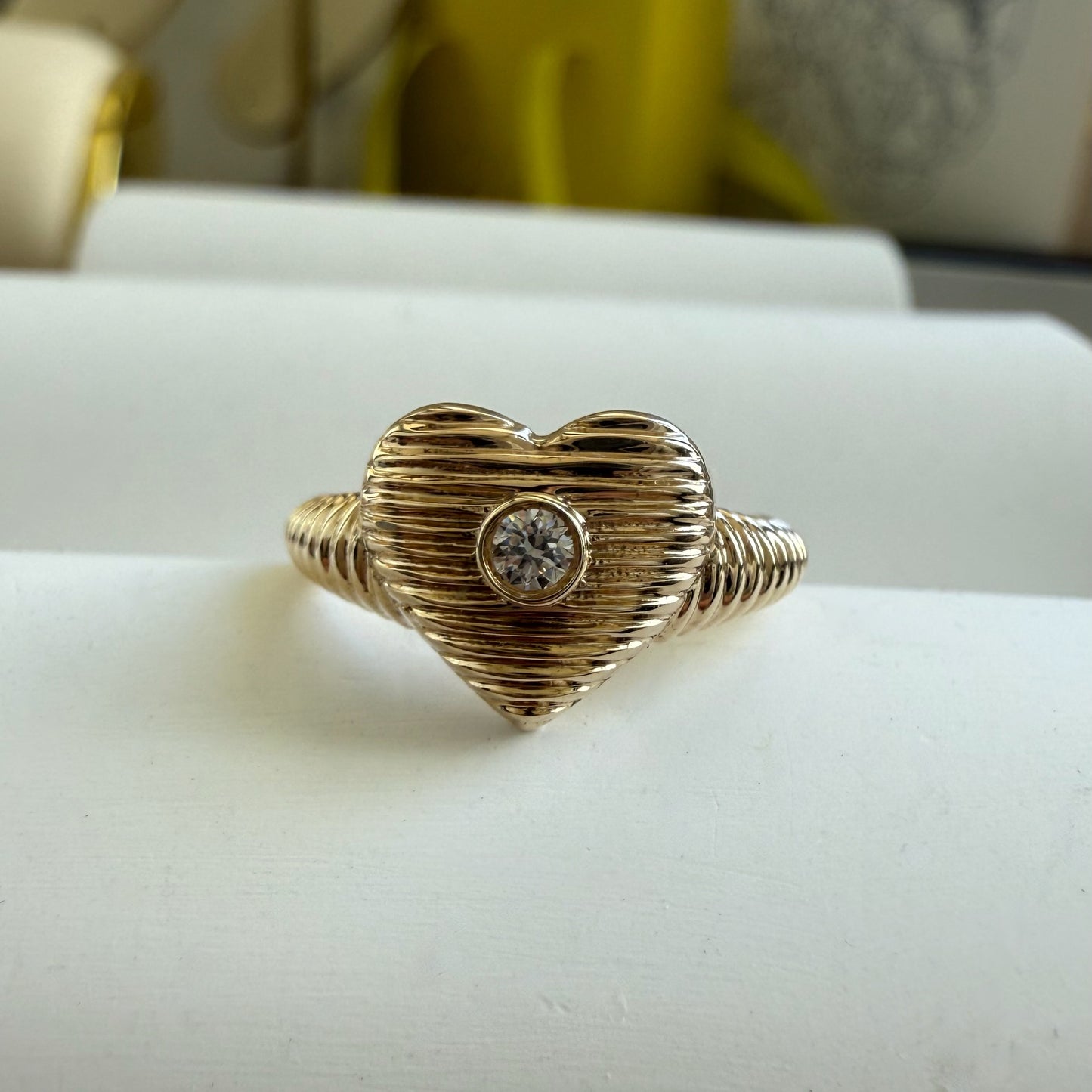 Charlie Heart Fluted Diamond Ring