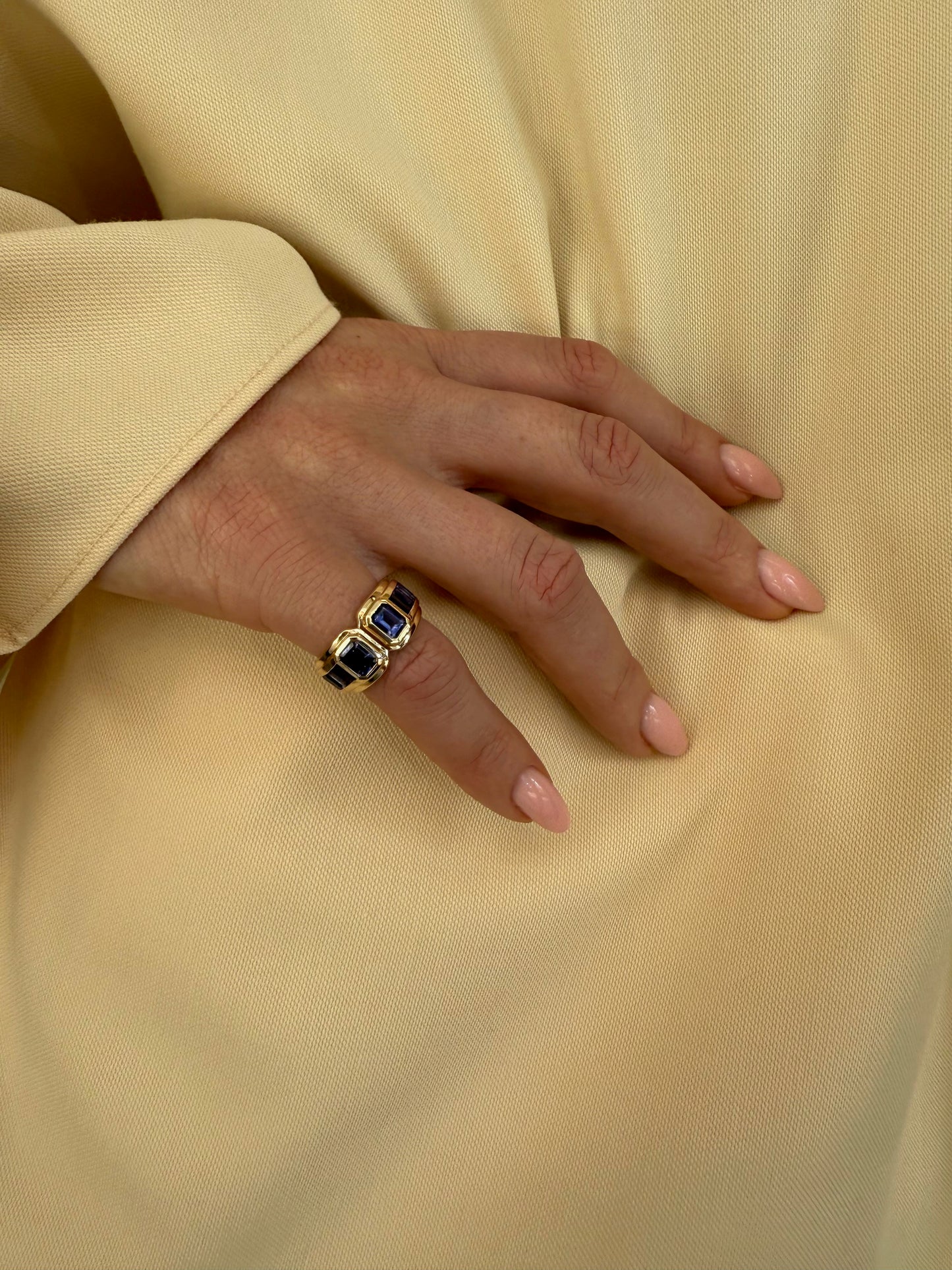 Keren Iolite Art Deco Ring