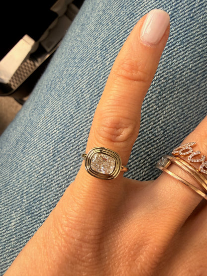 Florence Cushion Cut Diamond Ring - - Rings - Goldie Paris Jewelry - New Arrivals Ring