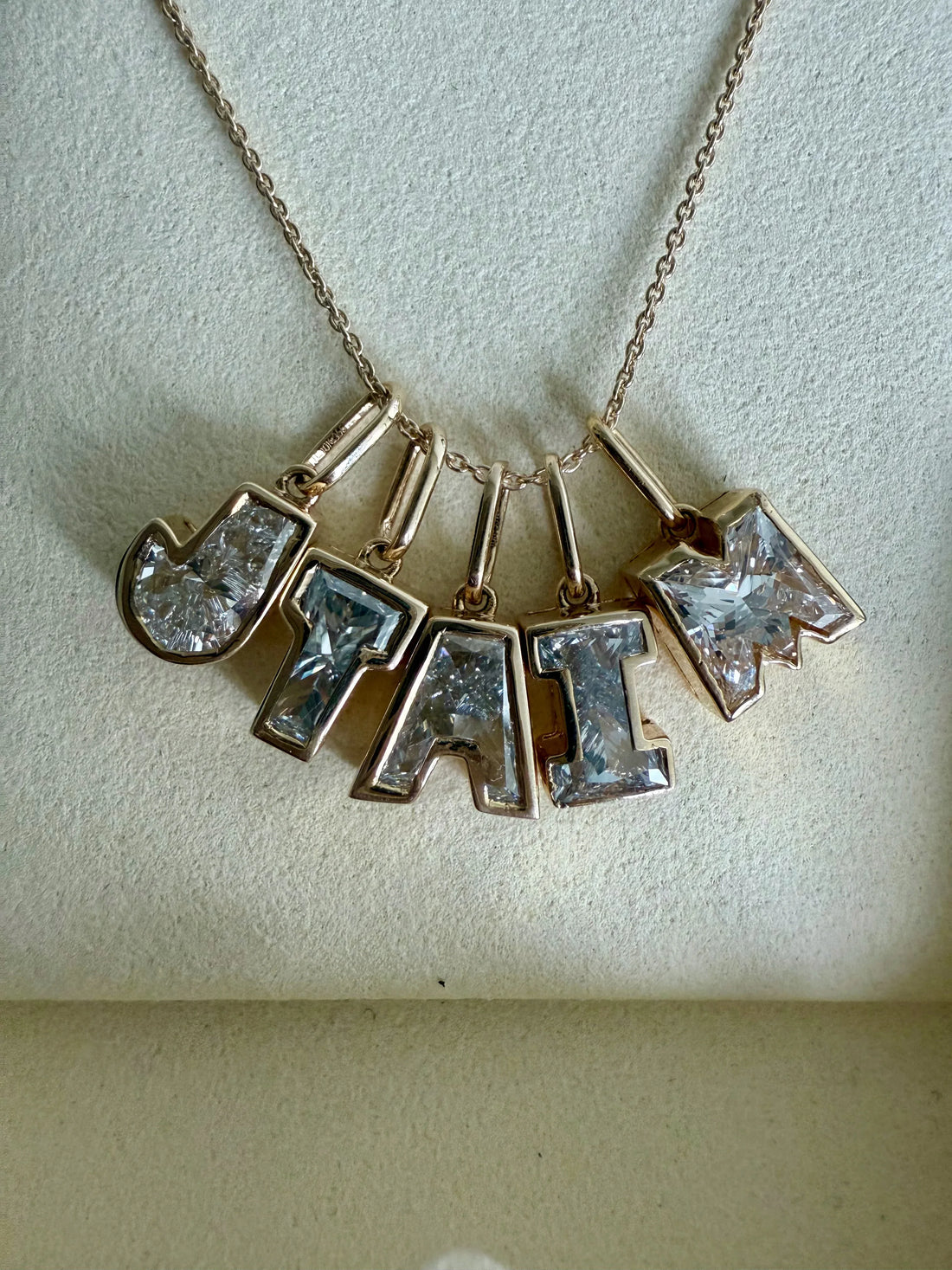 1.5ct Diamond Letter Pendant