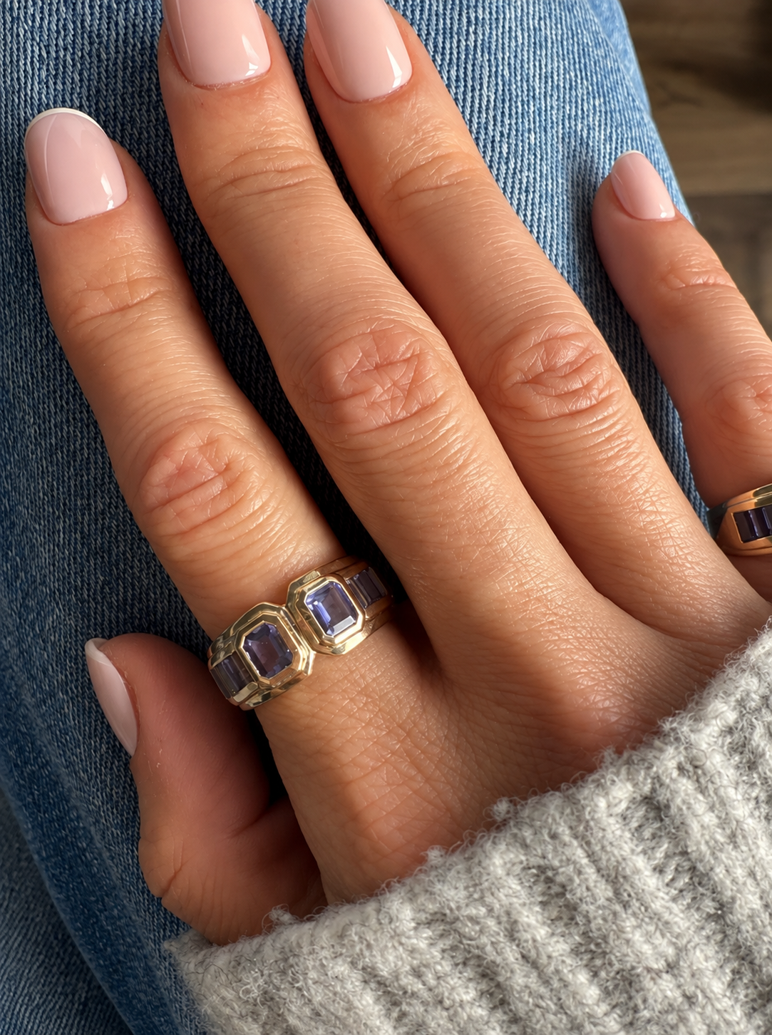 Keren Iolite Art Deco Ring - - Jewelry - Goldie Paris Jewelry - Gemstones Ring