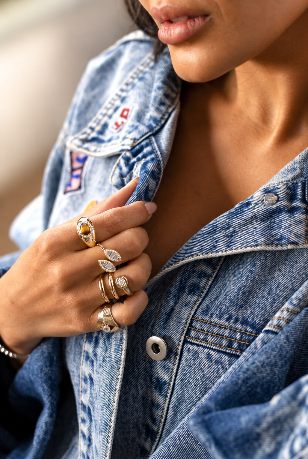 Jodi Infinite Single Diamond Chunky Ring - - Jewelry - Goldie Paris Jewelry - Ring