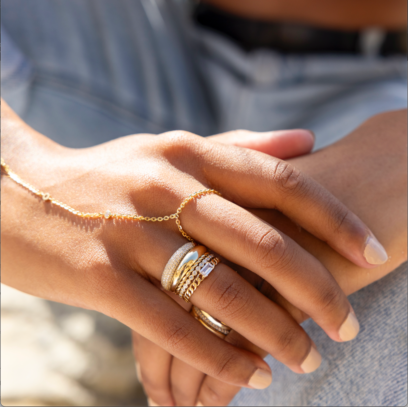 "Mikah" Twisted Rope Gold Ring - - Jewelry - Goldie Paris Jewelry - 10 ct Ring stackabe stackable