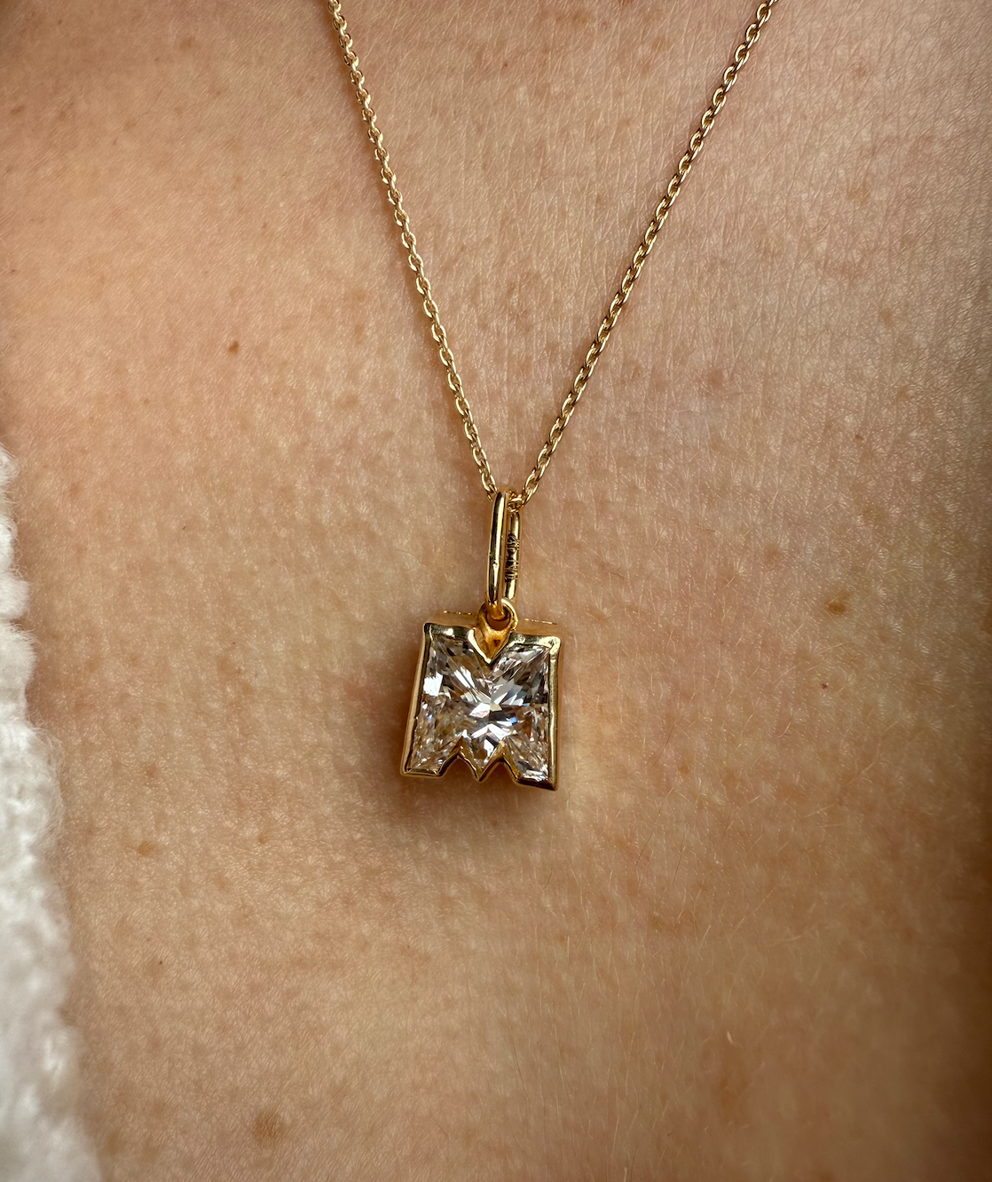 1.5ct Diamond Letter Pendant