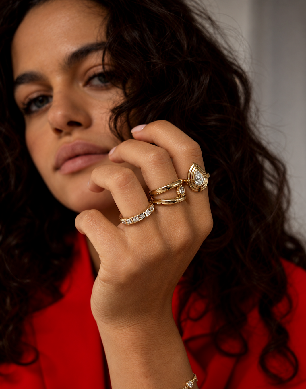 Jaime Pear Diamond Ring
