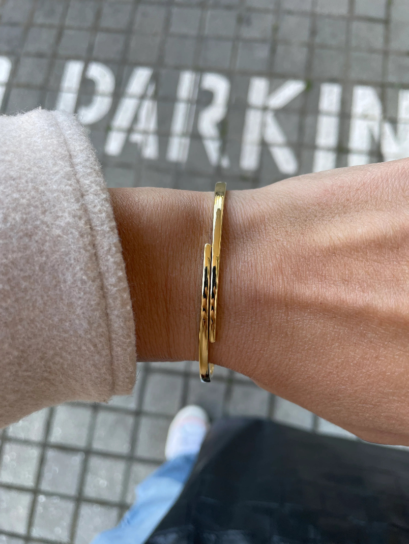 Shiri Wrap Solid Gold Bangle - - Jewelry - Goldie Paris Jewelry - Bracelet