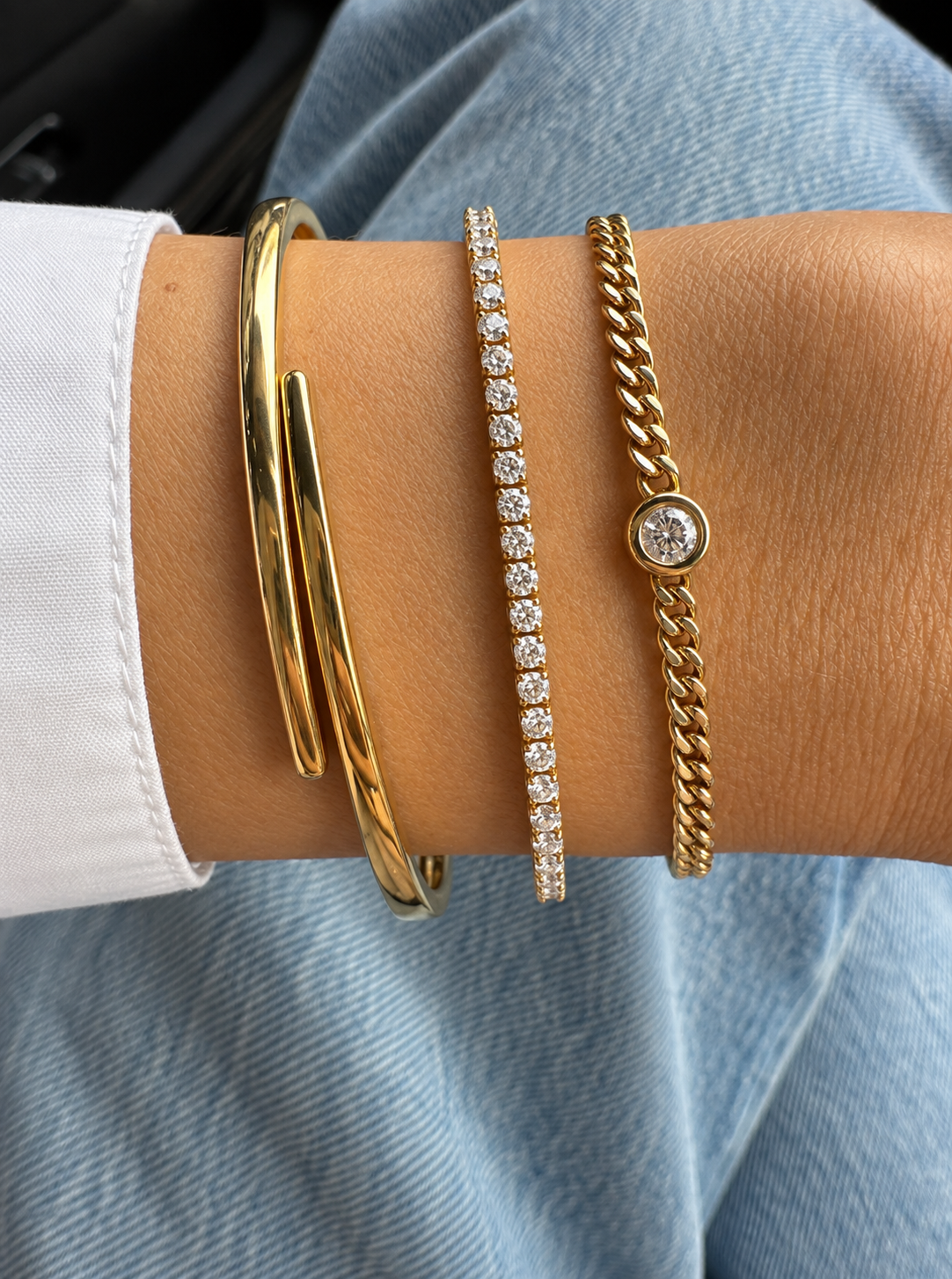 Shiri Wrap Solid Gold Bangle