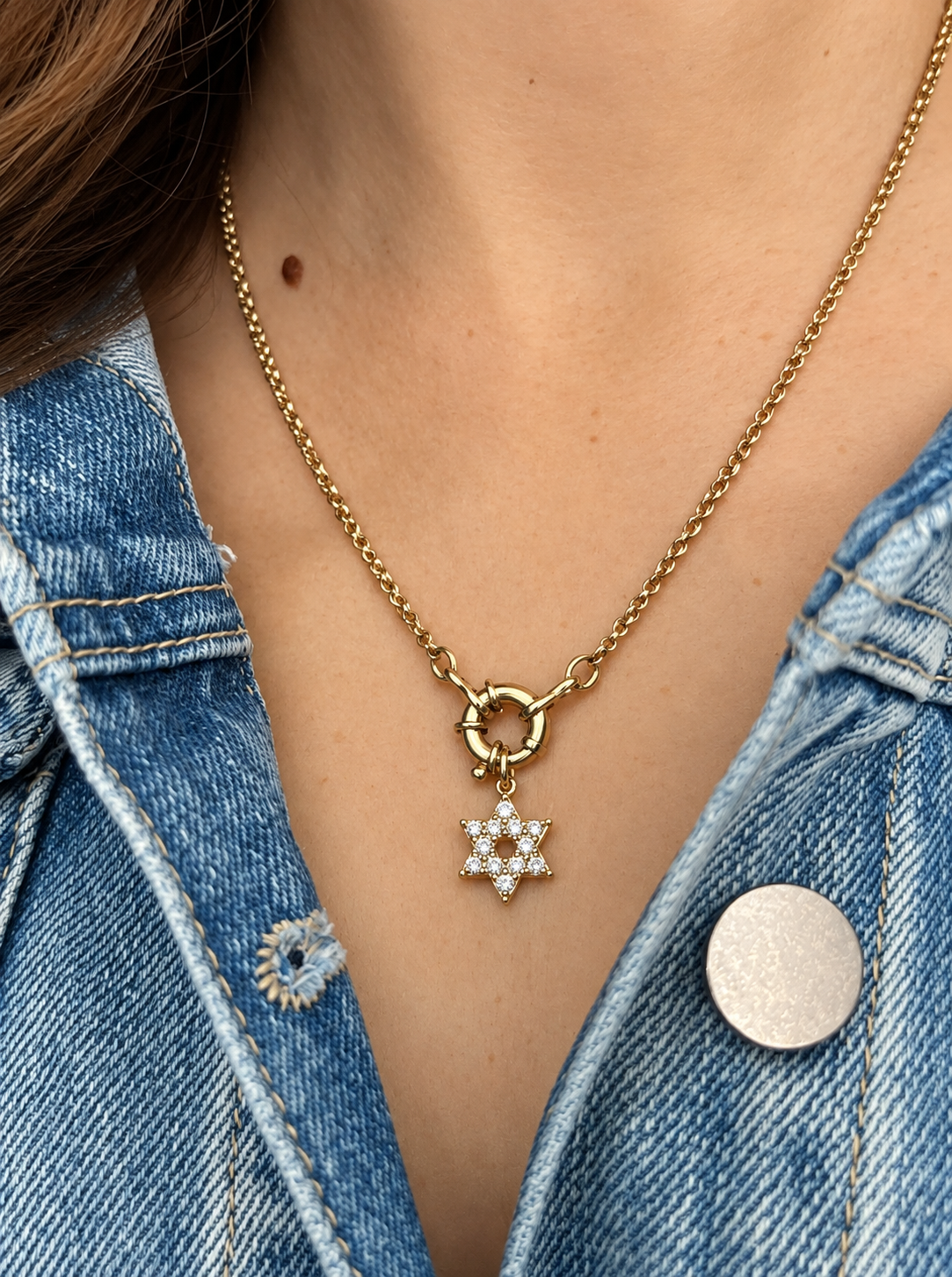 Ariel Star of David Pendant • 10K Solid Yellow Gold