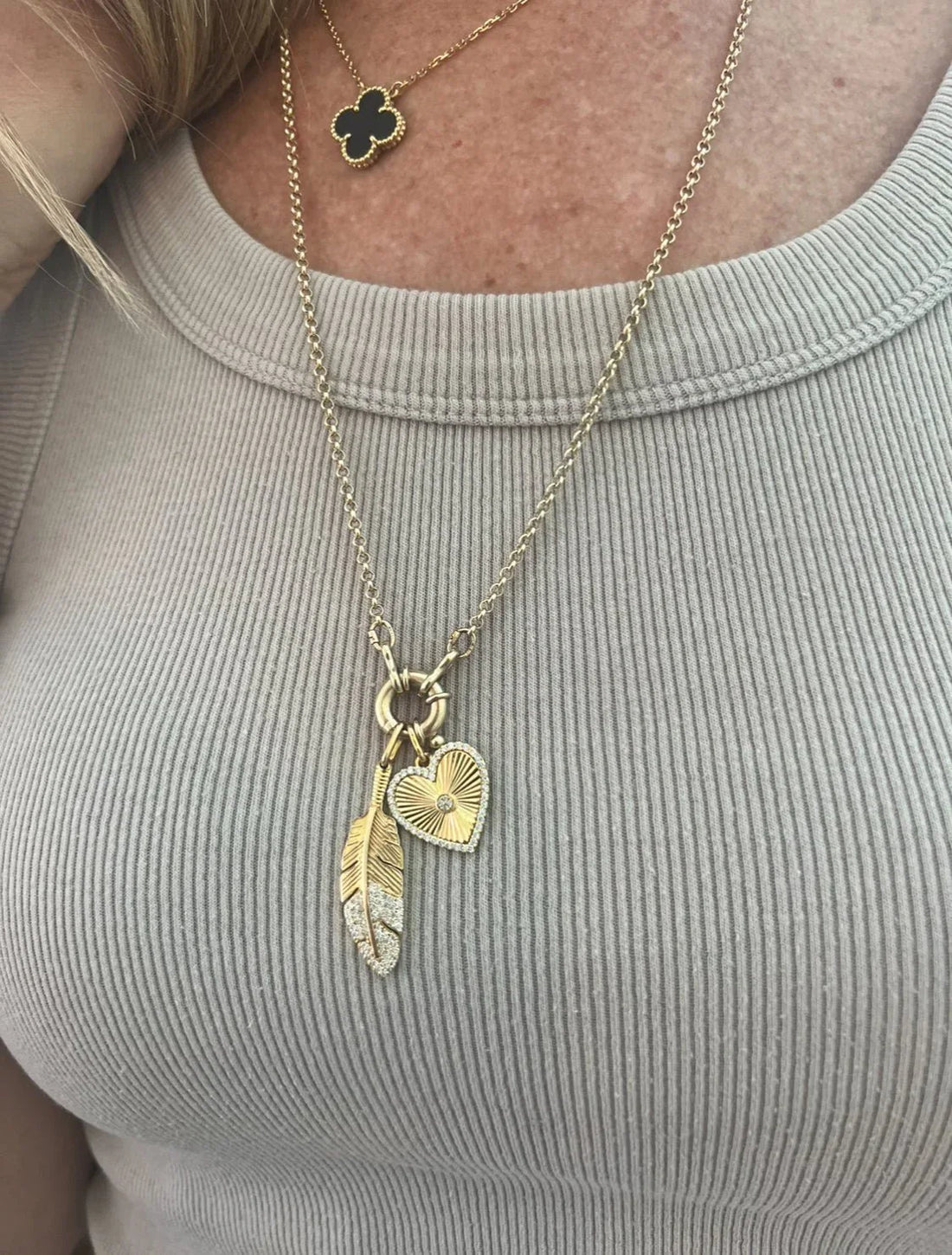 Belcher Chain with Italian Bolt ring clasp Necklace - White Gold