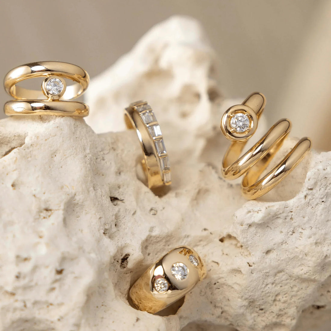 Kaye "solitaire" chunky ring