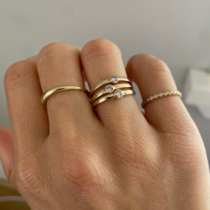 "Camilla" Single Bezel Diamond Ring - Goldie Paris Jewellery