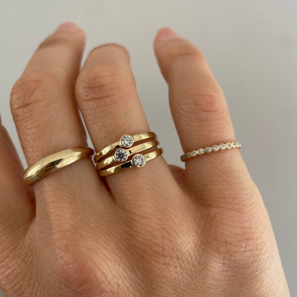 "Camilla" Single Bezel Diamond Ring - Goldie Paris Jewellery