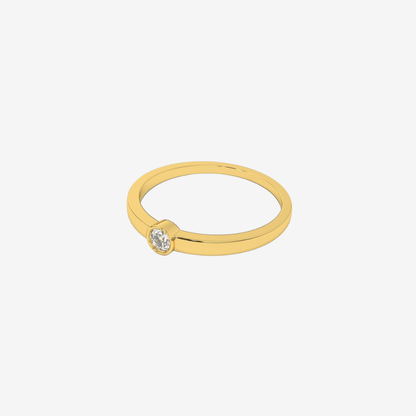 "Camilla" Single Bezel Diamond Ring - Goldie Paris Jewellery