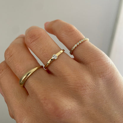 "Camilla" Single Bezel Diamond Ring - Goldie Paris Jewellery