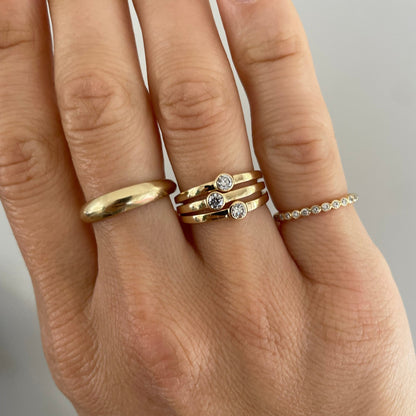 "Camilla" Single Bezel Diamond Ring - Goldie Paris Jewellery