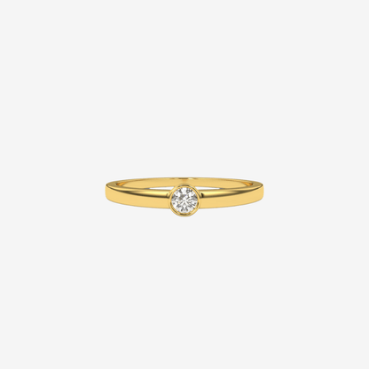 "Camilla" Single Bezel Diamond Ring - Goldie Paris Jewellery