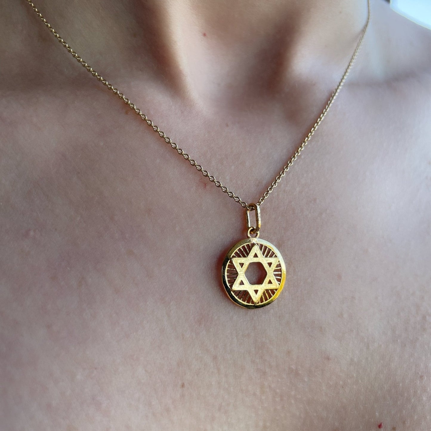 Carmel Star of David Medallion Pendant - Goldie Paris Jewellery