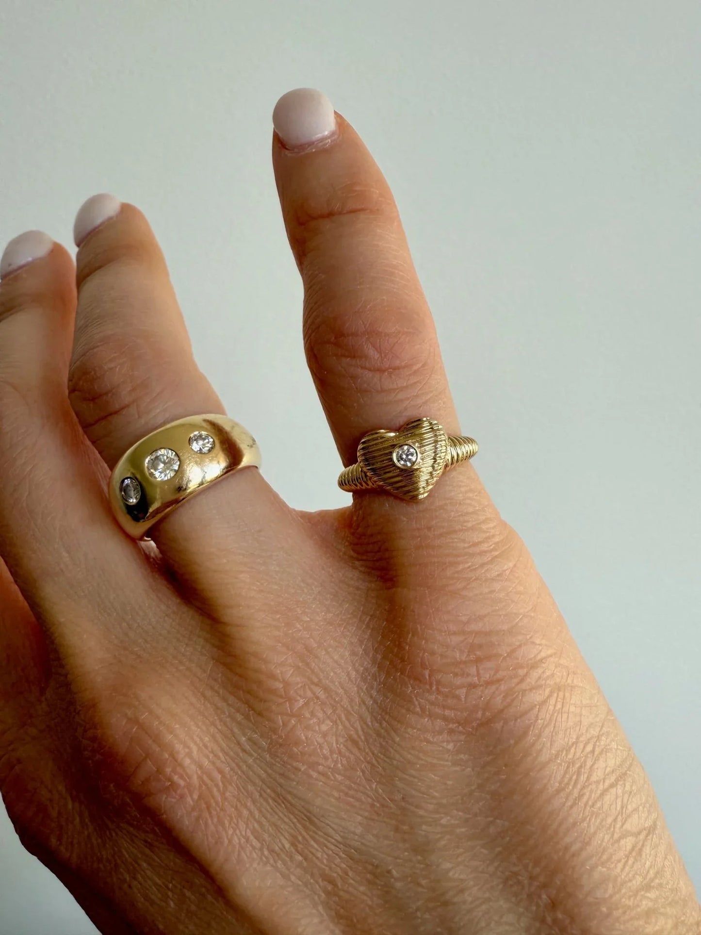 Charlie Heart Fluted Diamond Ring - Goldie Paris Jewellery