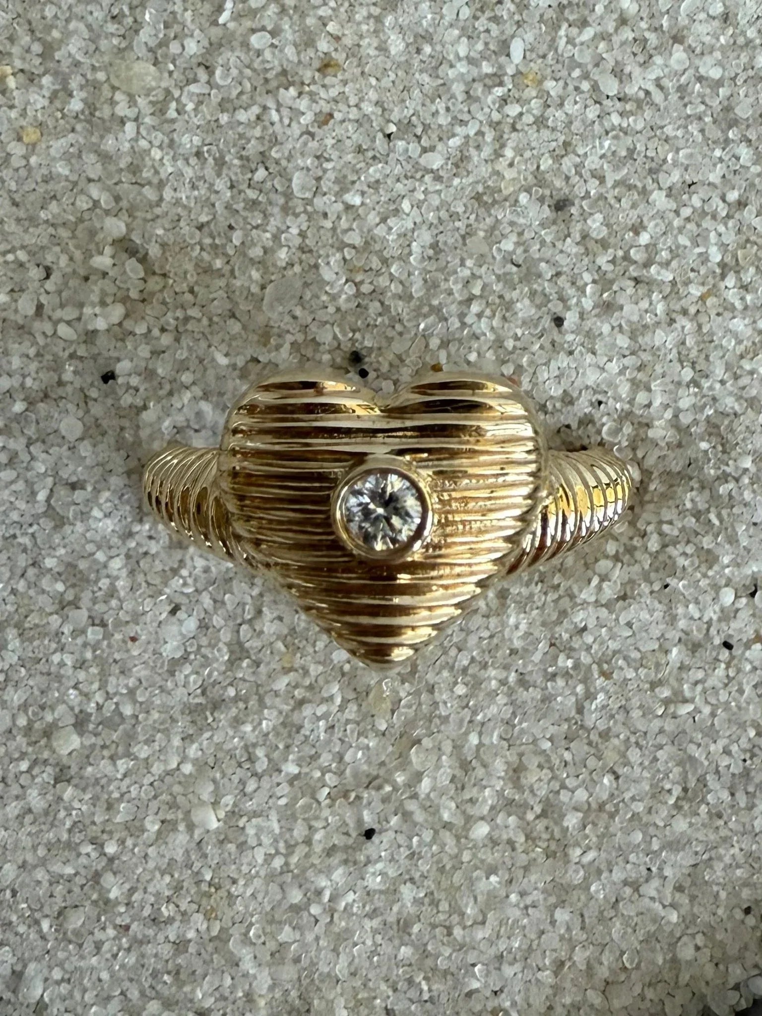 Charlie Heart Fluted Diamond Ring - Goldie Paris Jewellery