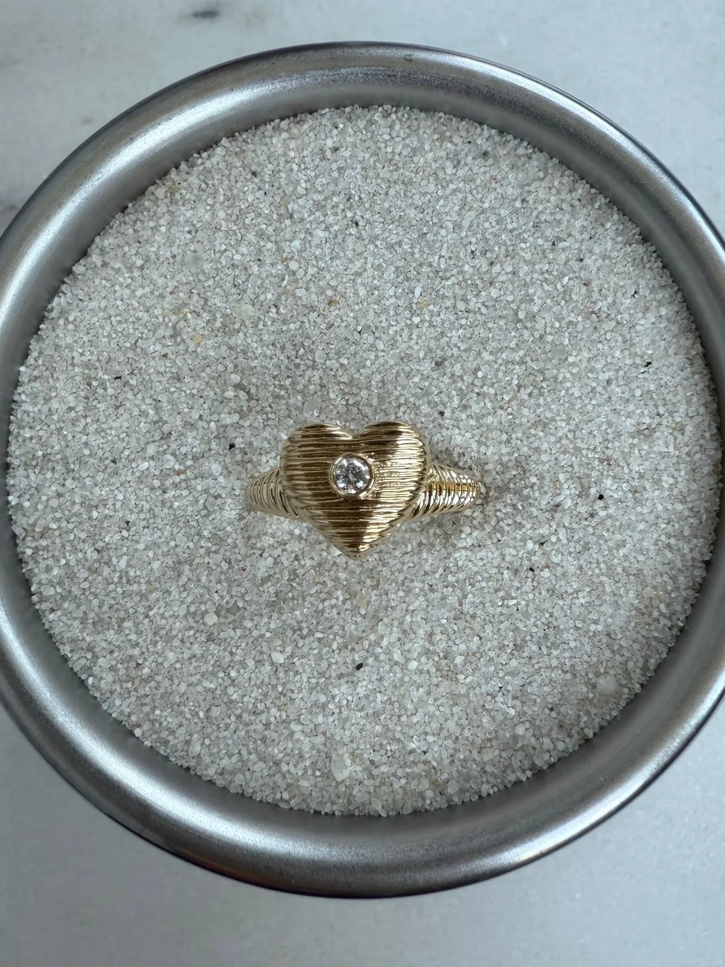 Charlie Heart Fluted Diamond Ring - Goldie Paris Jewellery