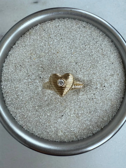 Charlie Heart Fluted Diamond Ring - Goldie Paris Jewellery