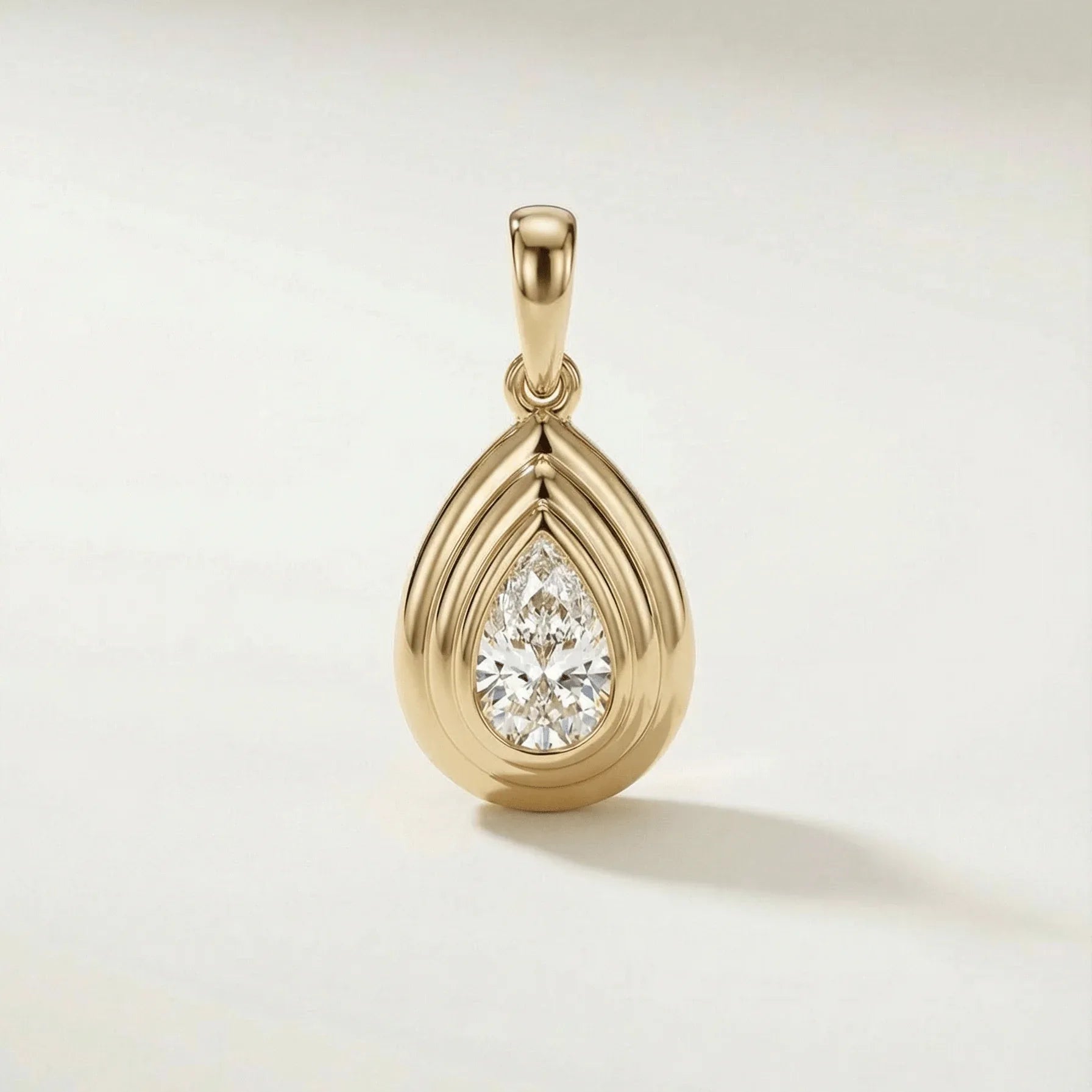 Dee Pear Diamond Pendant - Goldie Paris Jewellery