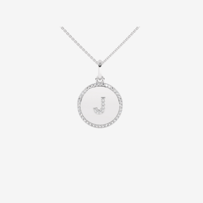Diamond Letter Medallion Pendant - Goldie Paris Jewellery
