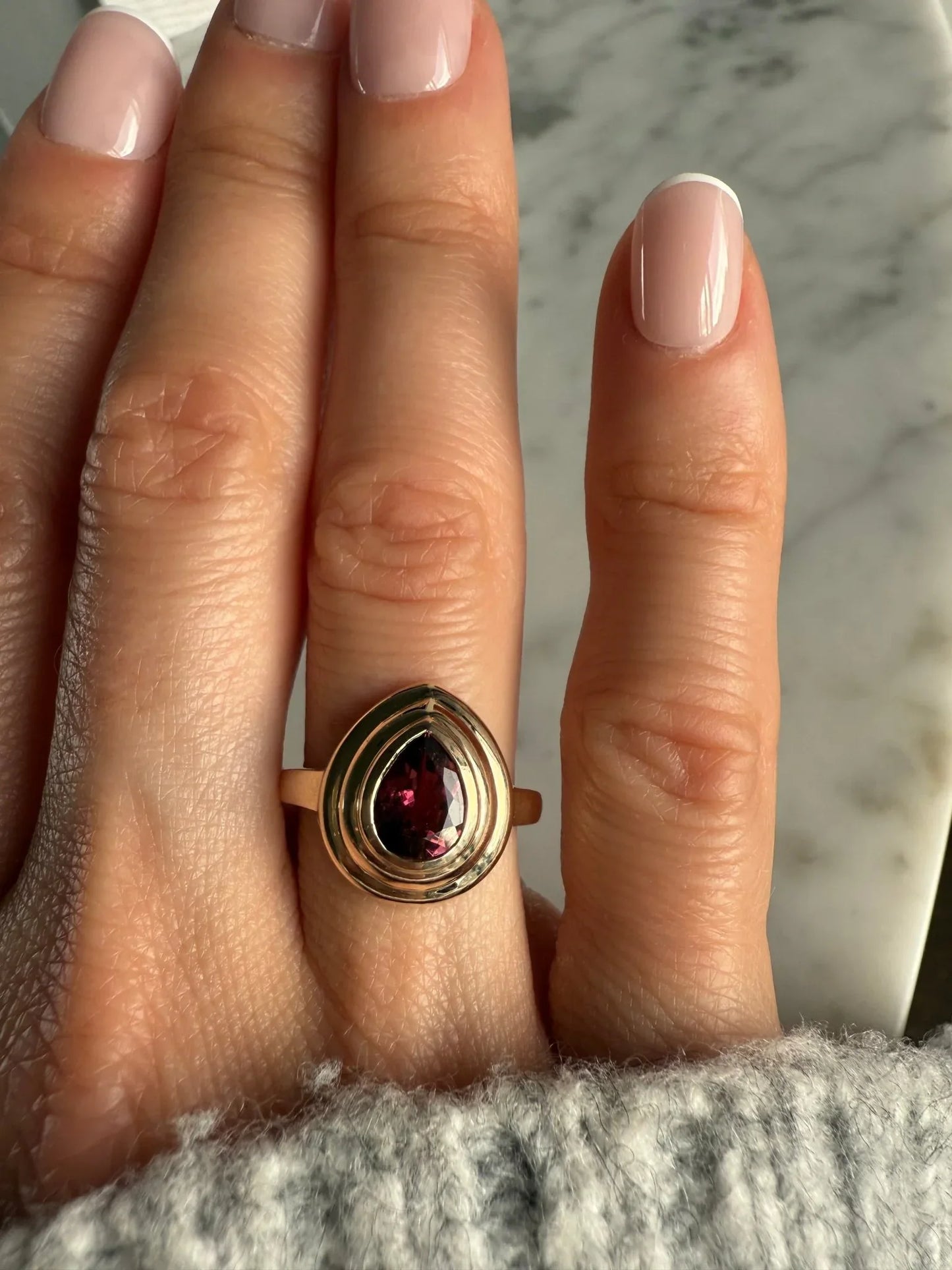 Esther Pink Tourmaline Ring - Goldie Paris Jewellery
