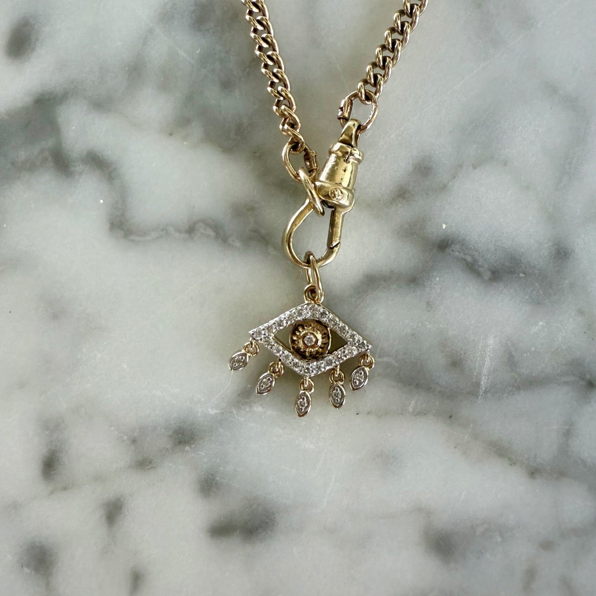 Evil Eye Floating Pendant - Goldie Paris Jewellery