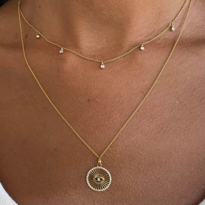 Evil Eye Medallion Pendant - Goldie Paris Jewellery