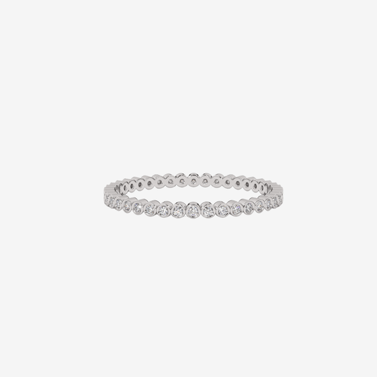 "Ilana" Stackable Bezel Diamond Eternity Band - Goldie Paris Jewellery