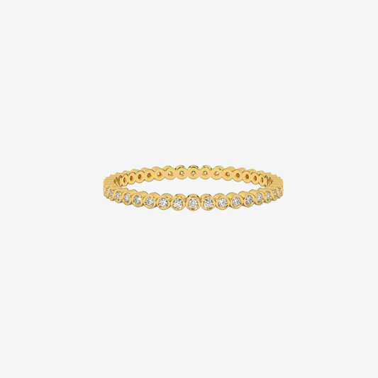 "Ilana" Stackable Bezel Diamond Eternity Band - Goldie Paris Jewellery