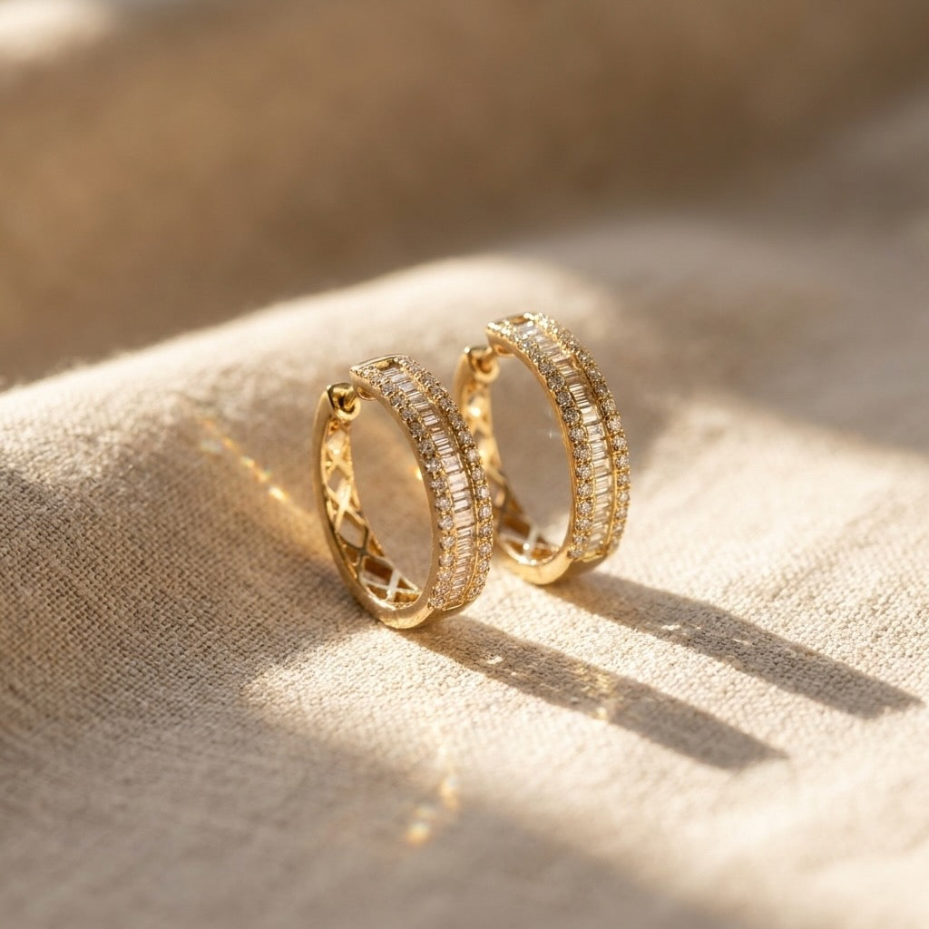 Lueur de Coogee - Diamonds Hoops