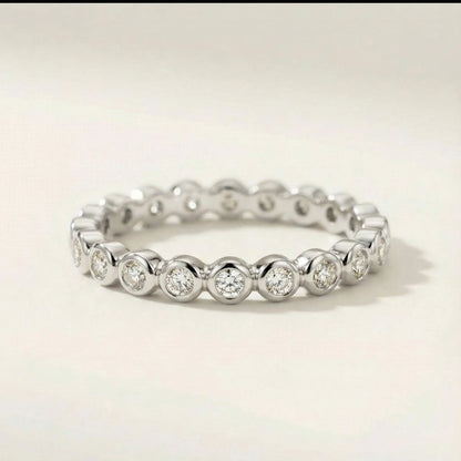 Ilana Stackable Bezel Diamond Eternity Band - Goldie Paris Jewellery