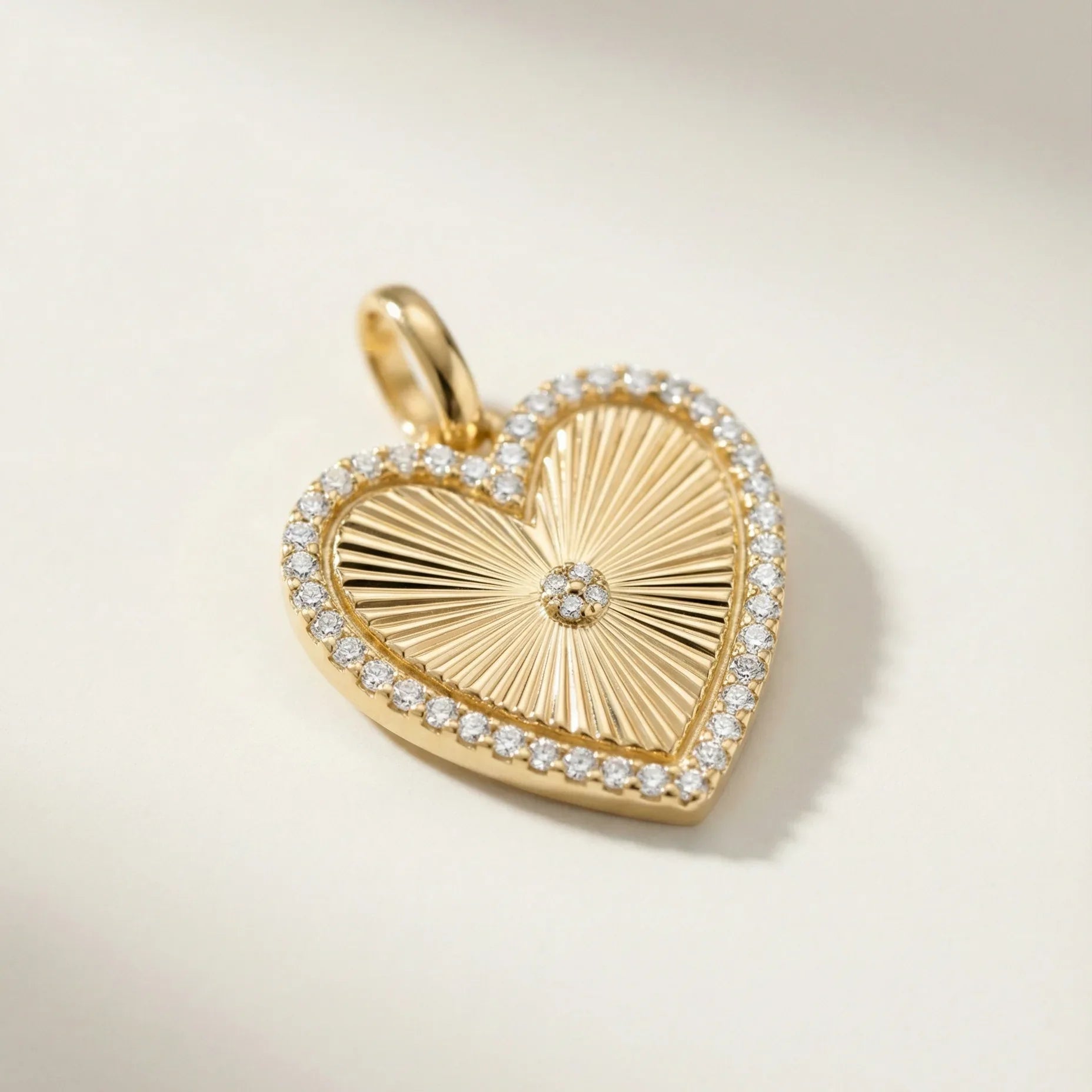 Heart Fluted Medallion Pendant - Goldie Paris Jewellery