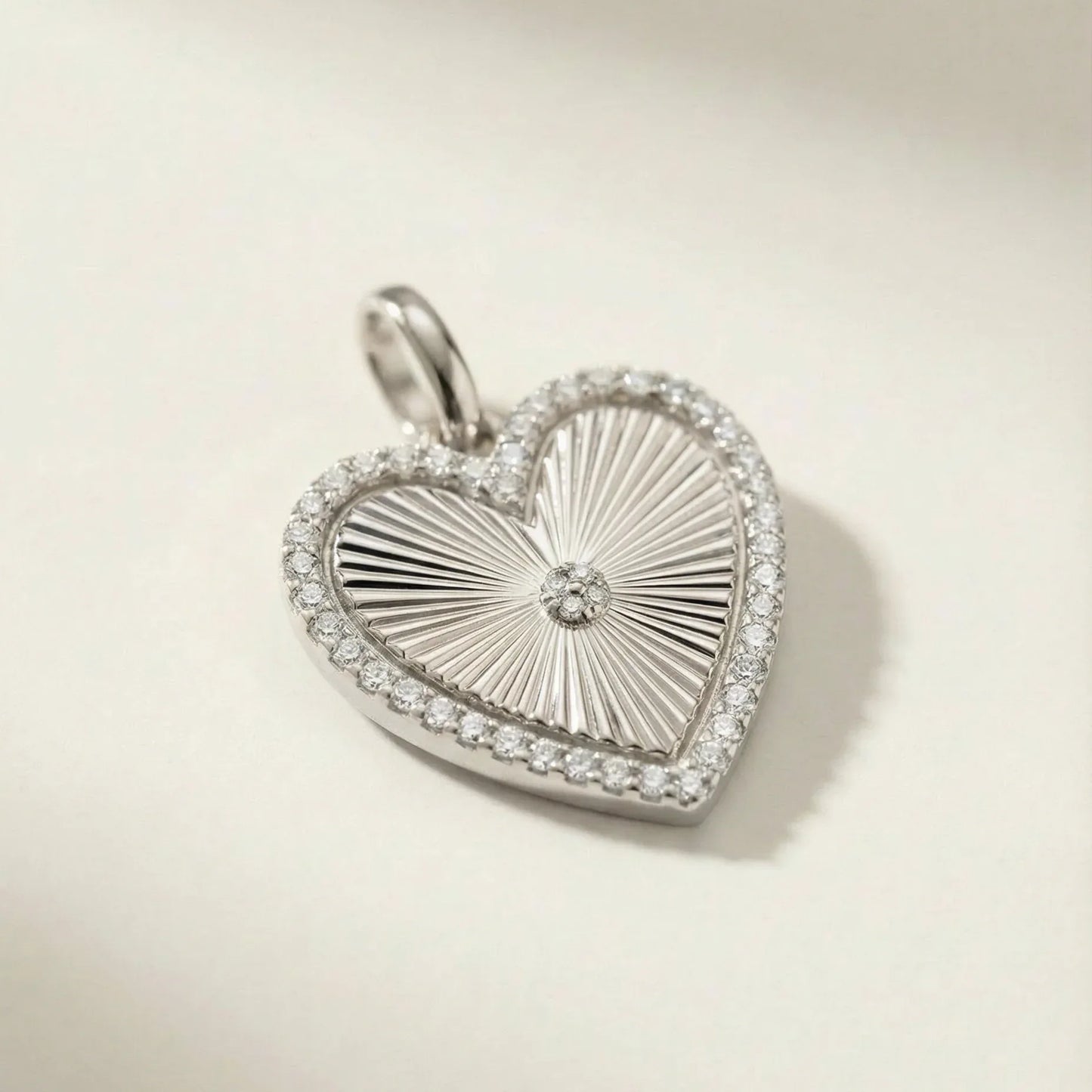 Heart Fluted Medallion Pendant - Goldie Paris Jewellery