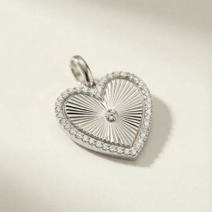 Heart Fluted Medallion Pendant - Goldie Paris Jewellery
