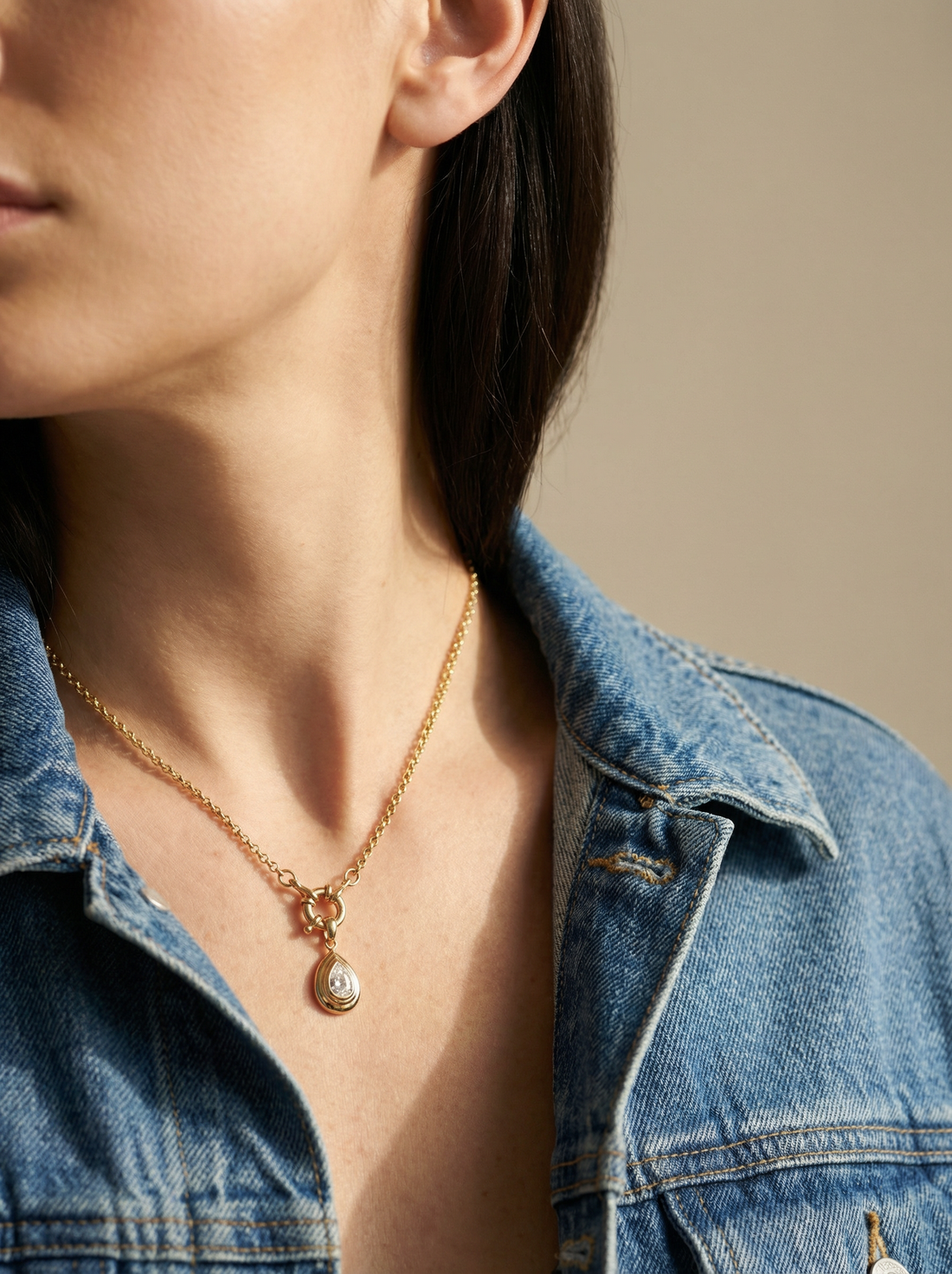 Dee Pear Diamond Pendant