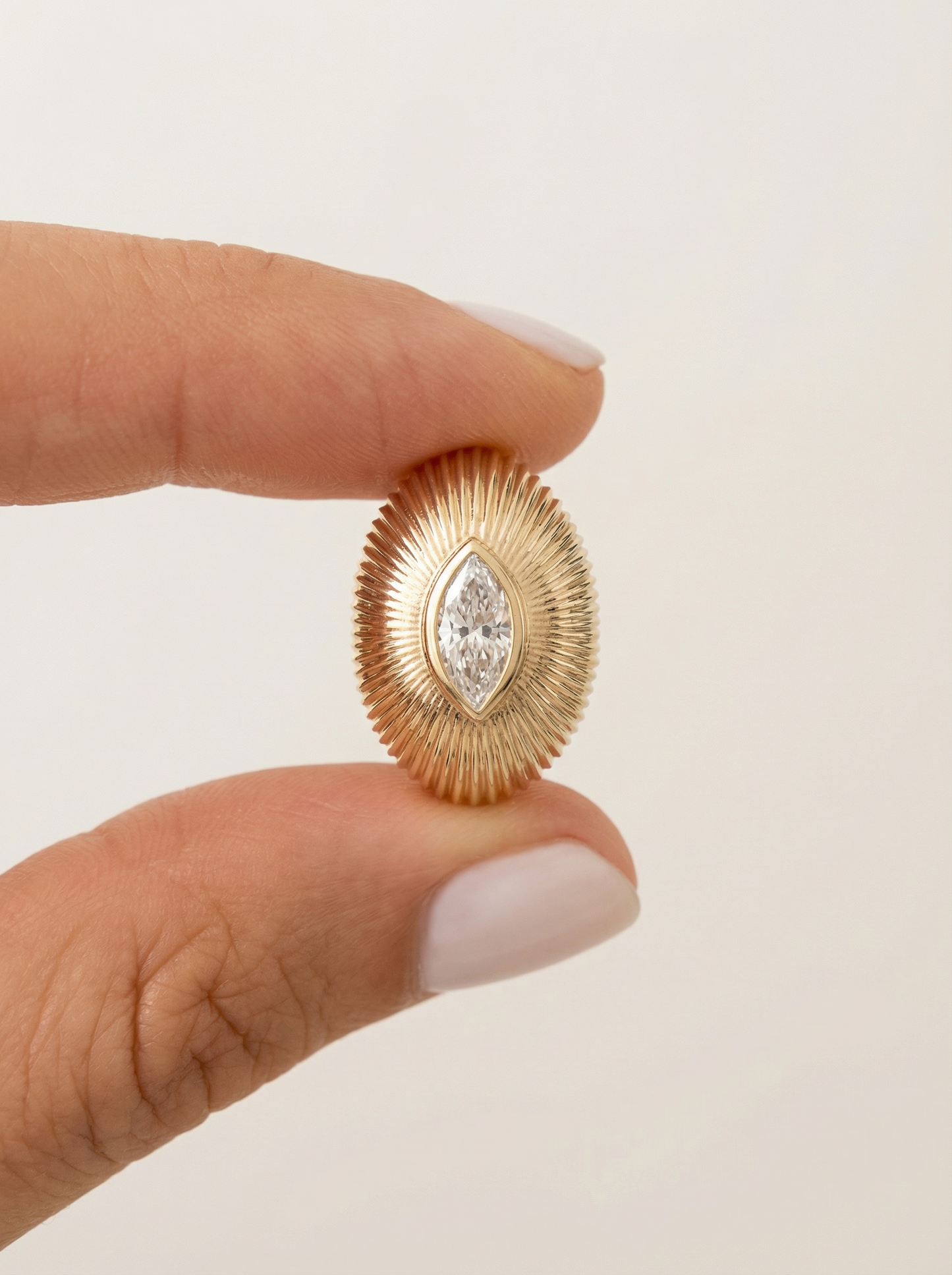 Siena Fluted Dome Diamond Ring