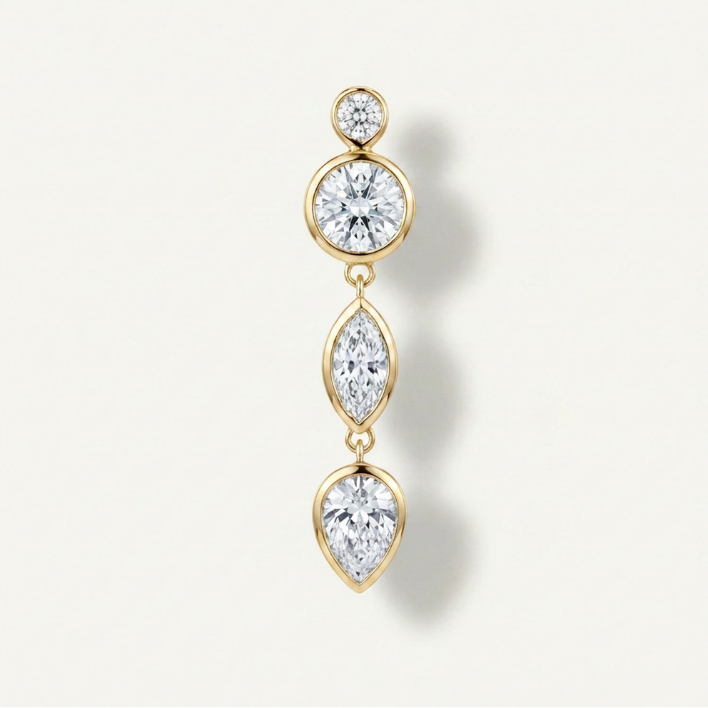 Ava Diamond Drop Earring - Single