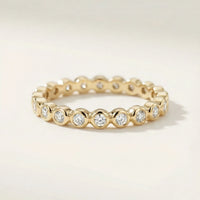 Ilana Bezel-Set Stackable Diamond Band