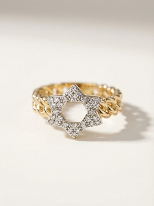Becca Magen David Solid Chain Ring