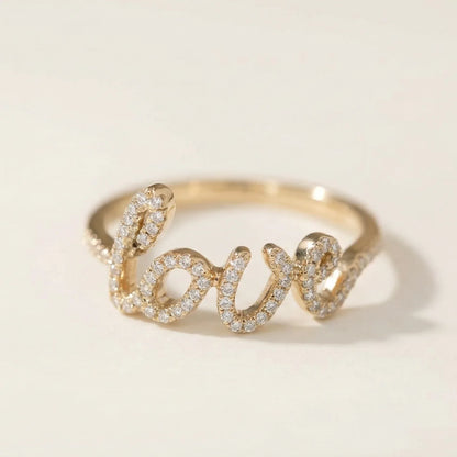 Love Pavé Diamond Ring - Goldie Paris Jewellery