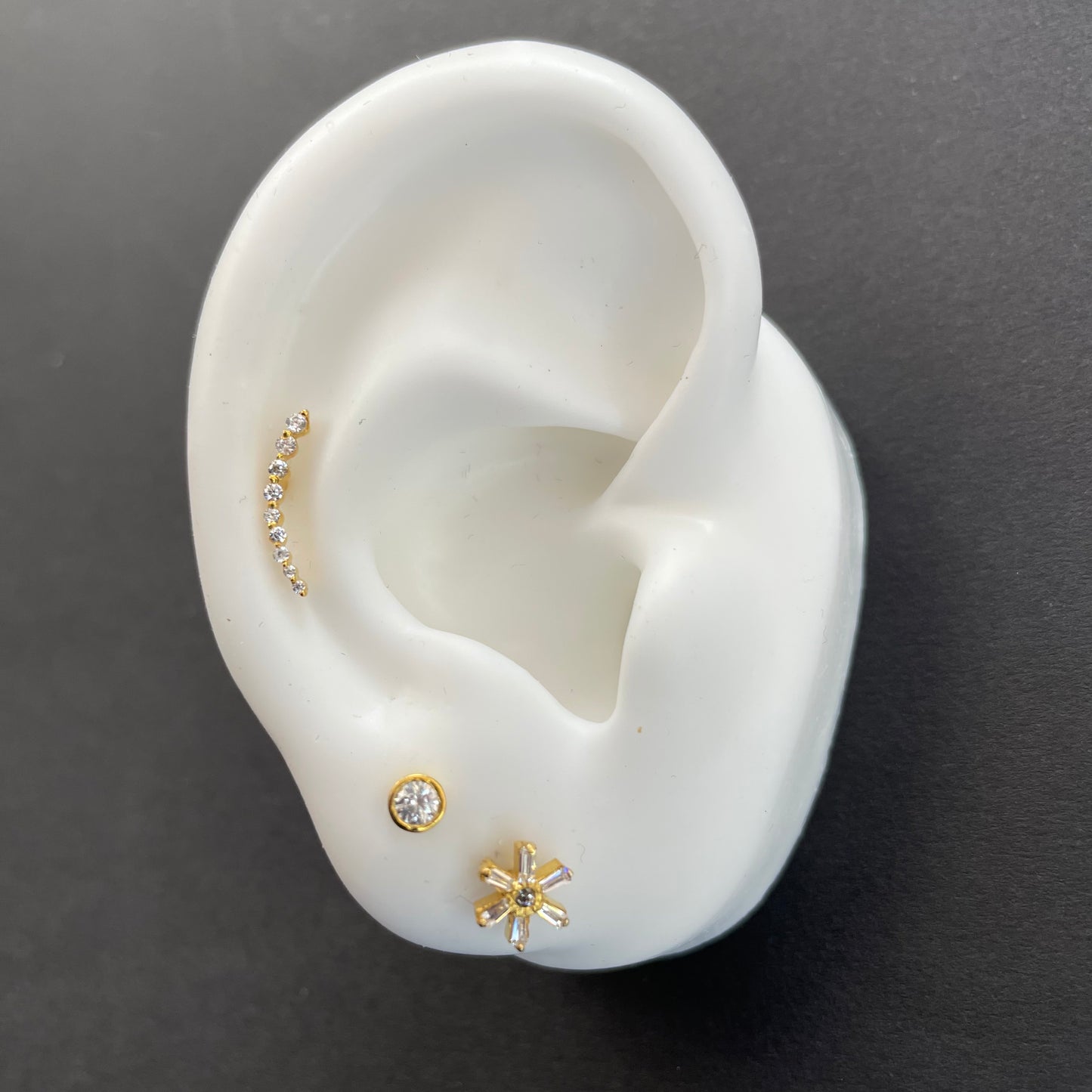 All Diamonds Ear Climber Stud Earring - - Jewelry - Goldie Paris Jewelry - Earring