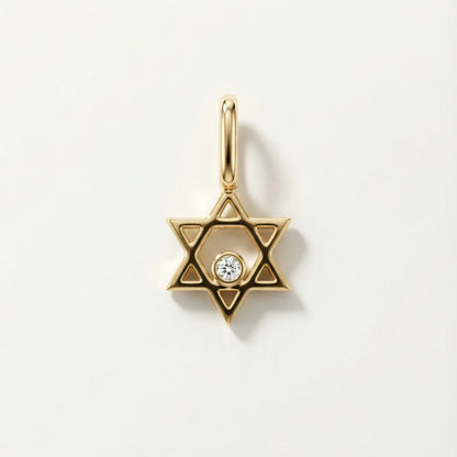 Mini Star of David with Diamond Pendant/Charm