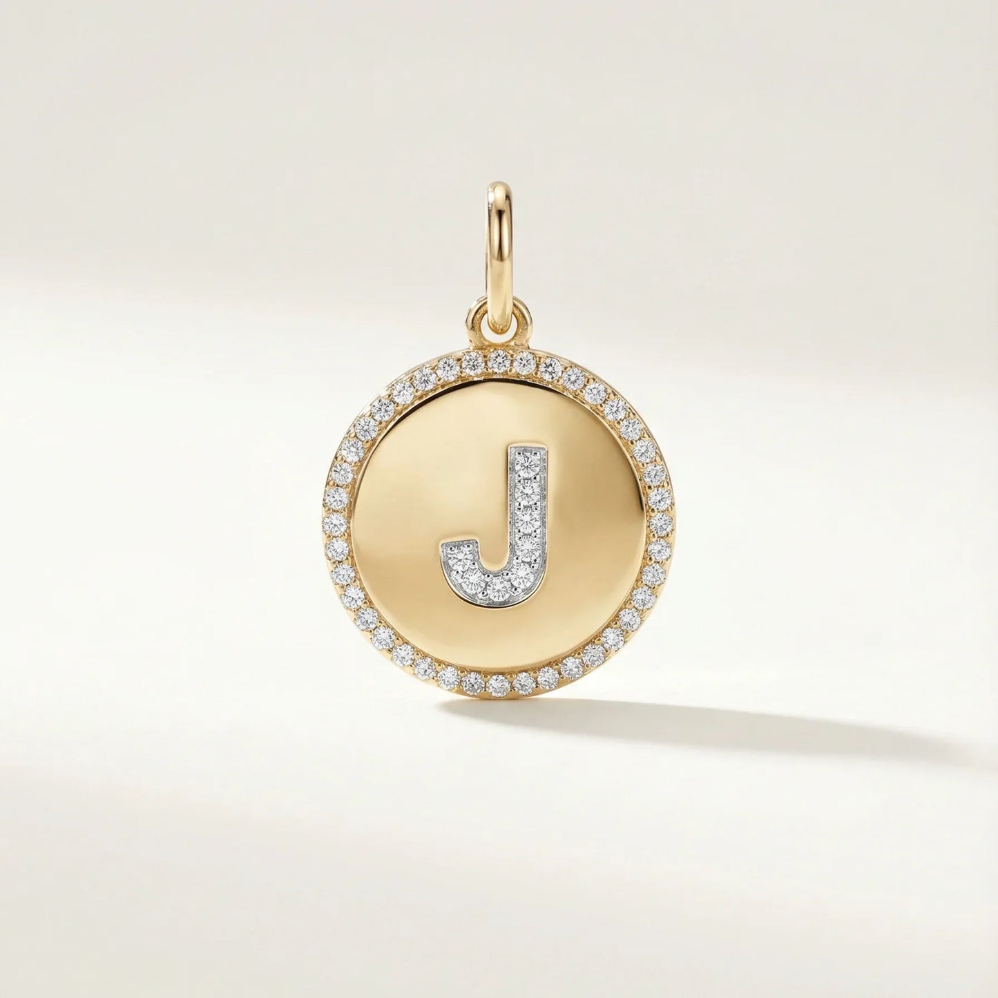 Diamond Letter Medallion Pendant - Goldie Paris Jewellery