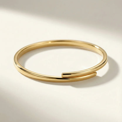 Shiri Wrap Solid Gold Bangle - Goldie Paris Jewellery