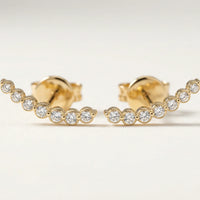 All Diamonds Ear Climber Stud Earring