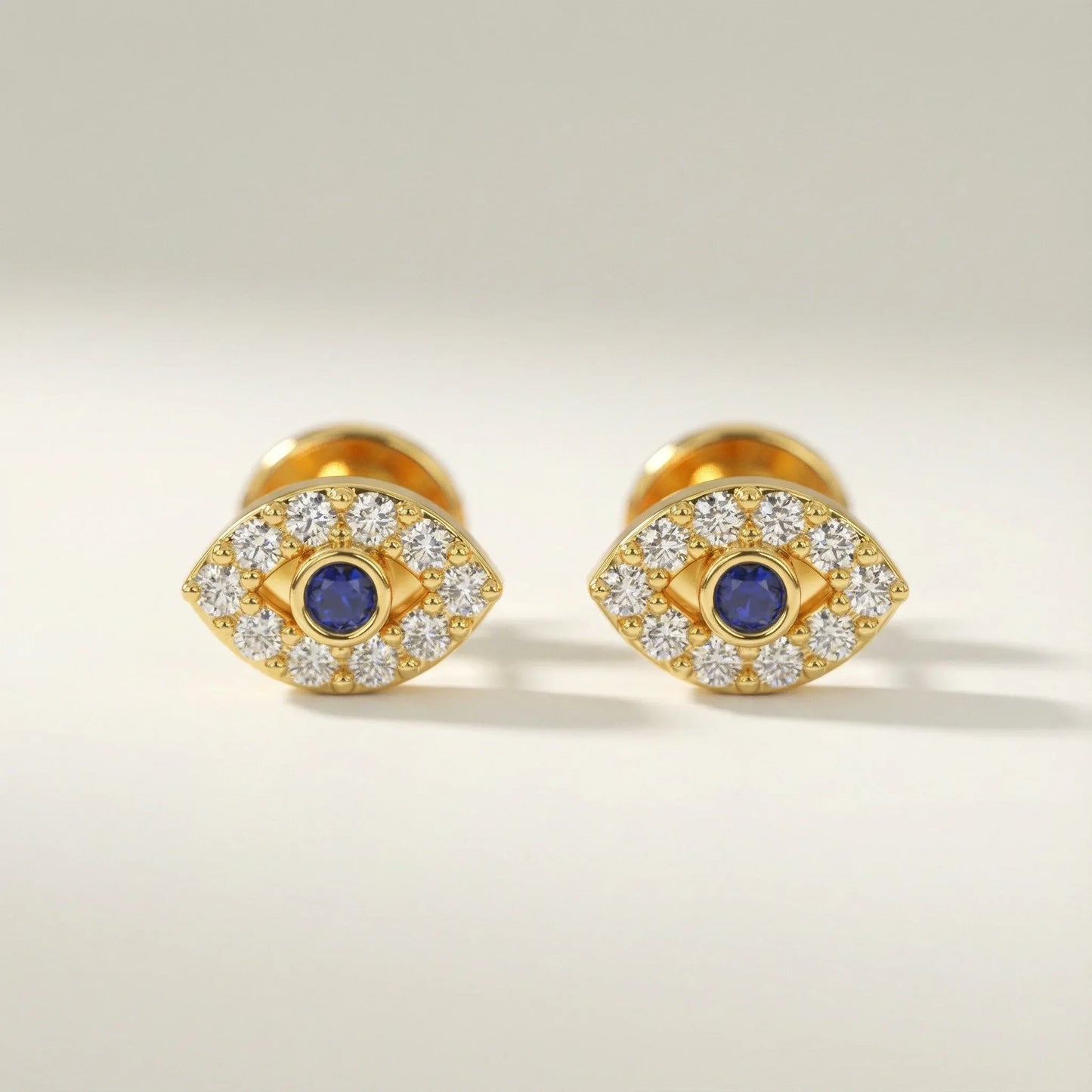 Mini Evil Eye Stud Earrings - Goldie Paris Jewellery